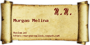 Murgas Melina névjegykártya